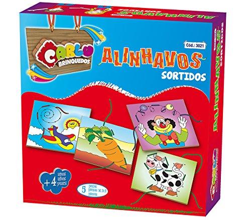 Carlu Brinquedos - Jogo Educativo, 4+ Anos, 05 Cadarços, Color Multicolorido, 3021
